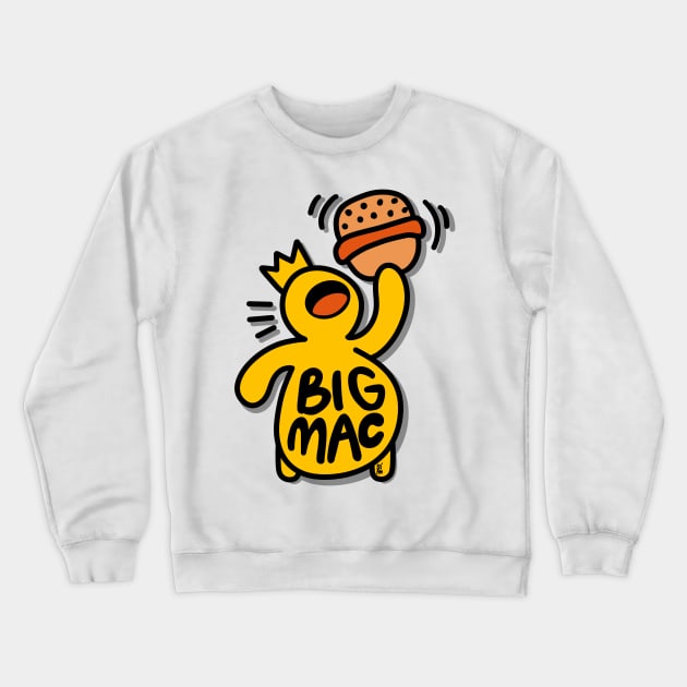 Big burger eater haring style Crewneck Sweatshirt by sianelliot